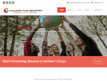 Tablet Screenshot of collegefairregistry.com